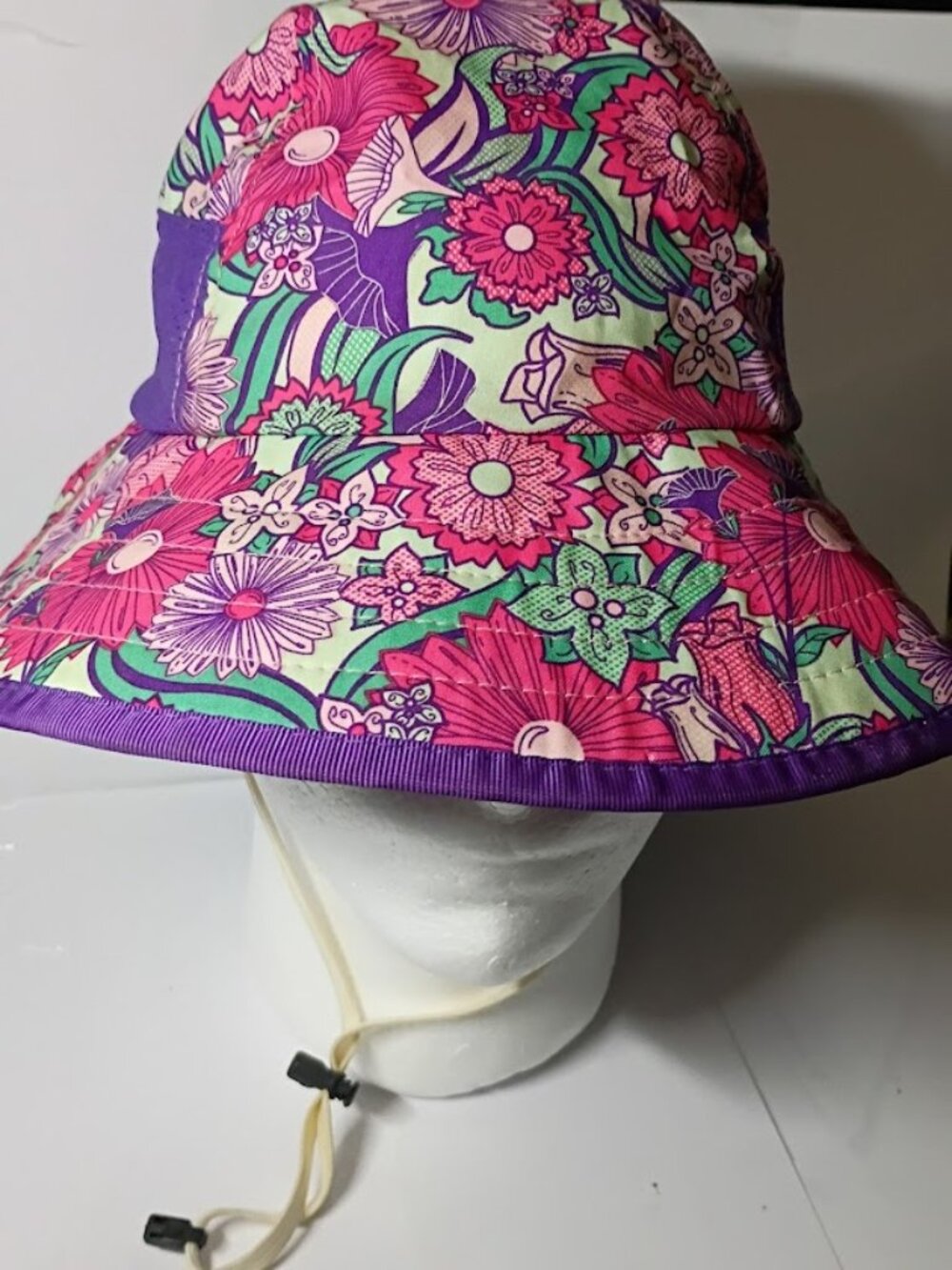 "Sundry Pink & Purple Spring Blossom Girls' Sun Hat, Medium, Age 2-5, Sundry